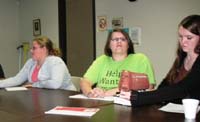 Preparing to write at Algona Public Library, Algona, Iowa